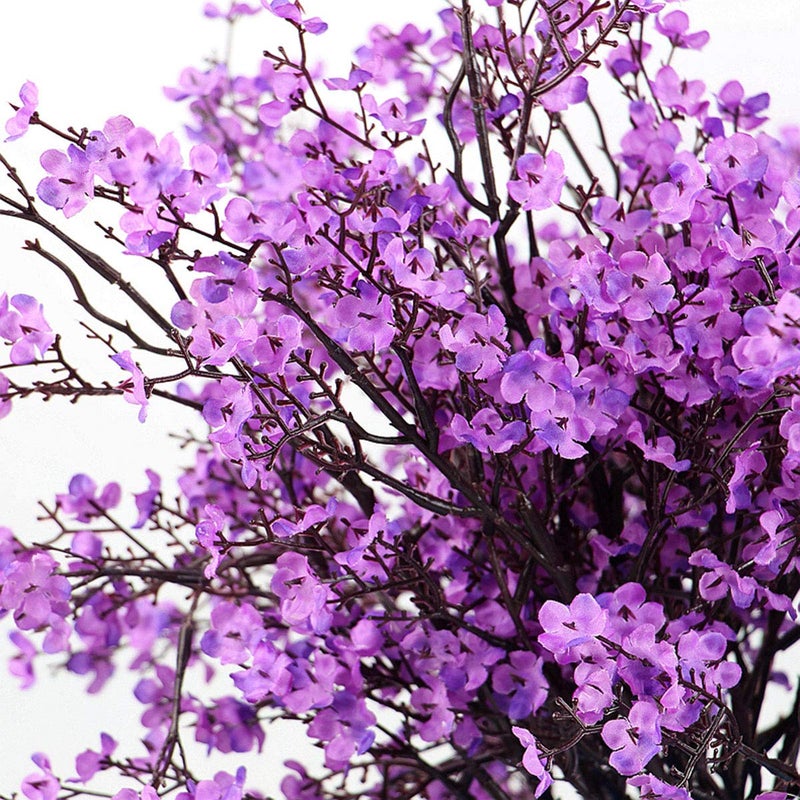 JAKY Global JAKY-Global Babys Breath Fabric Cloth Artificial Flowers 6 Bundle European Fake Silk Plants Decor Wedding Party Decoration Bouquets Real Touch DIY Home Garden(Purple) - Image 3